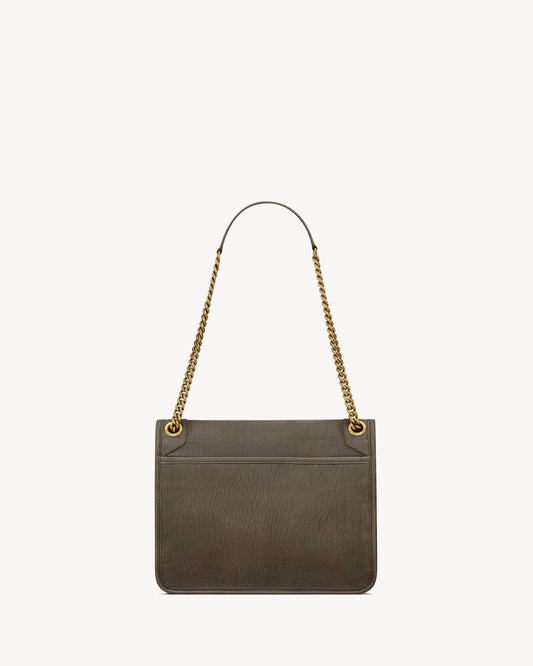 NIKI MEDIUM EN CUIR D’AGNEAU GRAINÉ - Y°SL