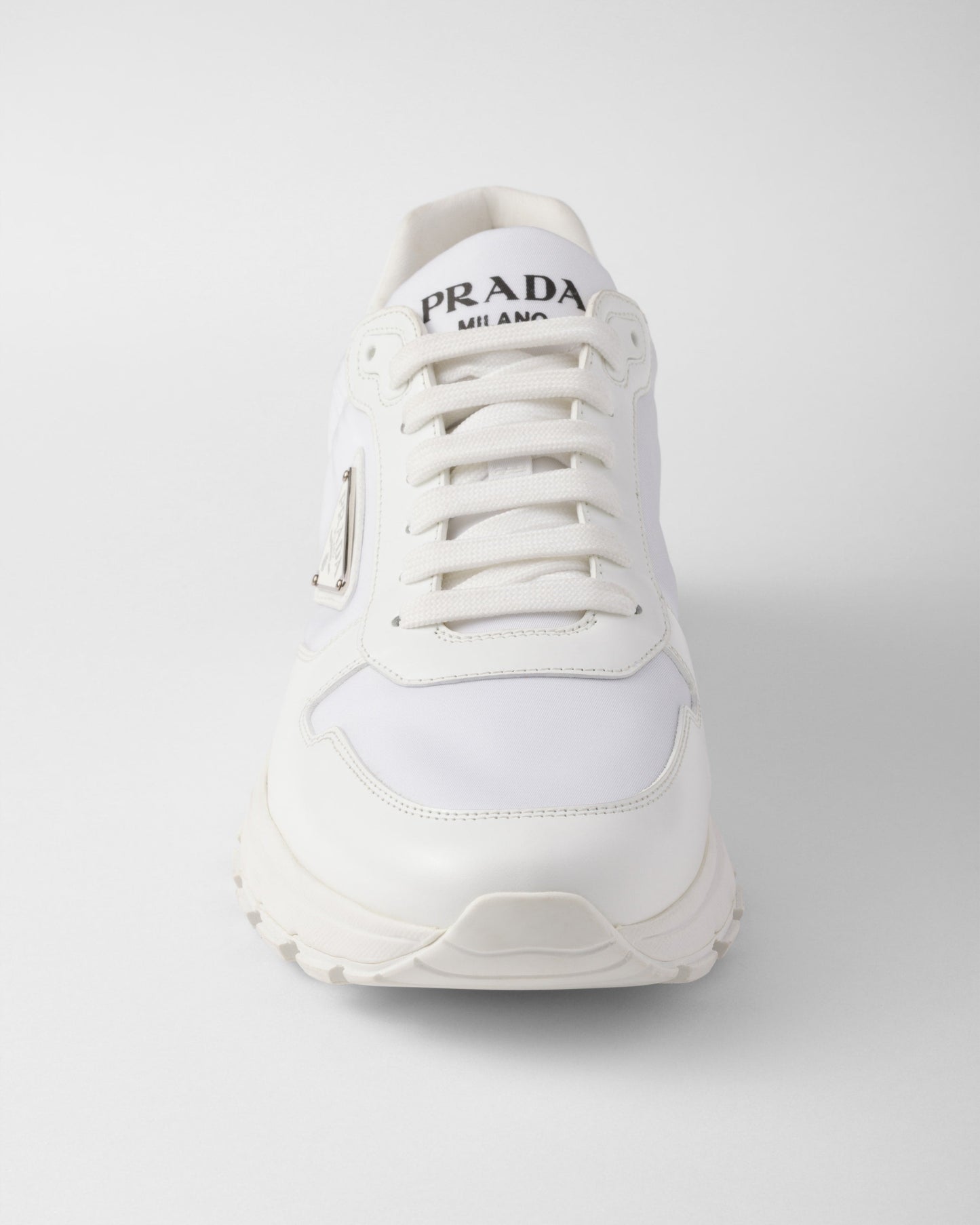 Basket PRDA Blanc en cuir brossé