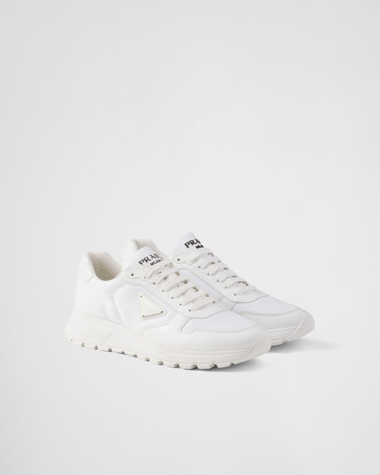 Basket PRDA Blanc en cuir brossé