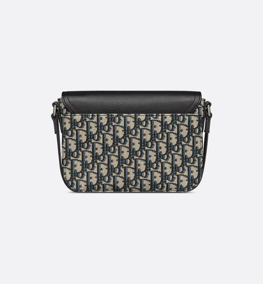 Sac Messenger à rabat Saddle Small Noir et Beige
