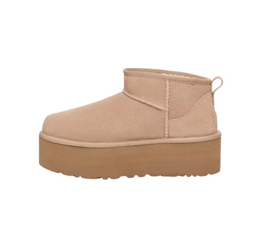 U°G Botte Classic Ultra Mini à plateforme Beige