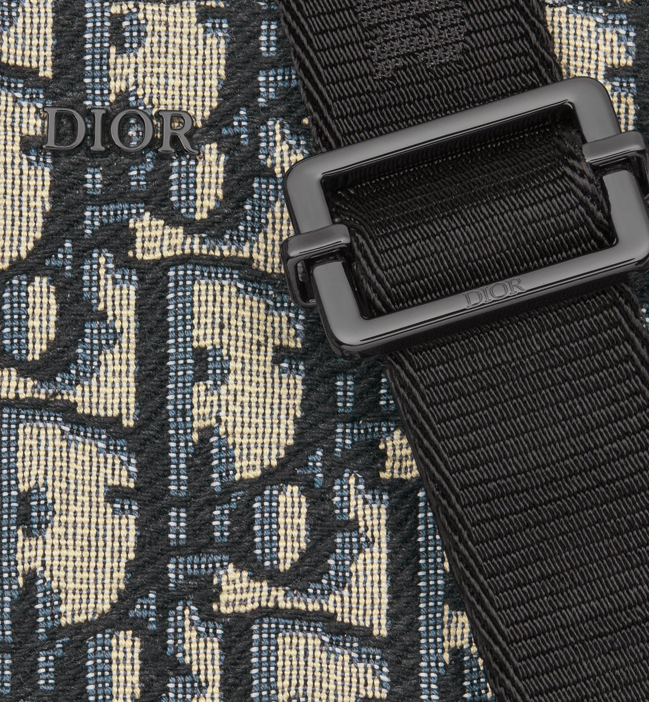 Pochette zippée à bandoulière Toile jacquard DI°R Oblique noir - #2