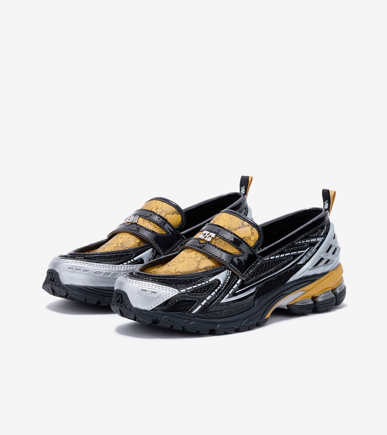 NB 1906LGANNI Black Fall Leaf Snakeskin