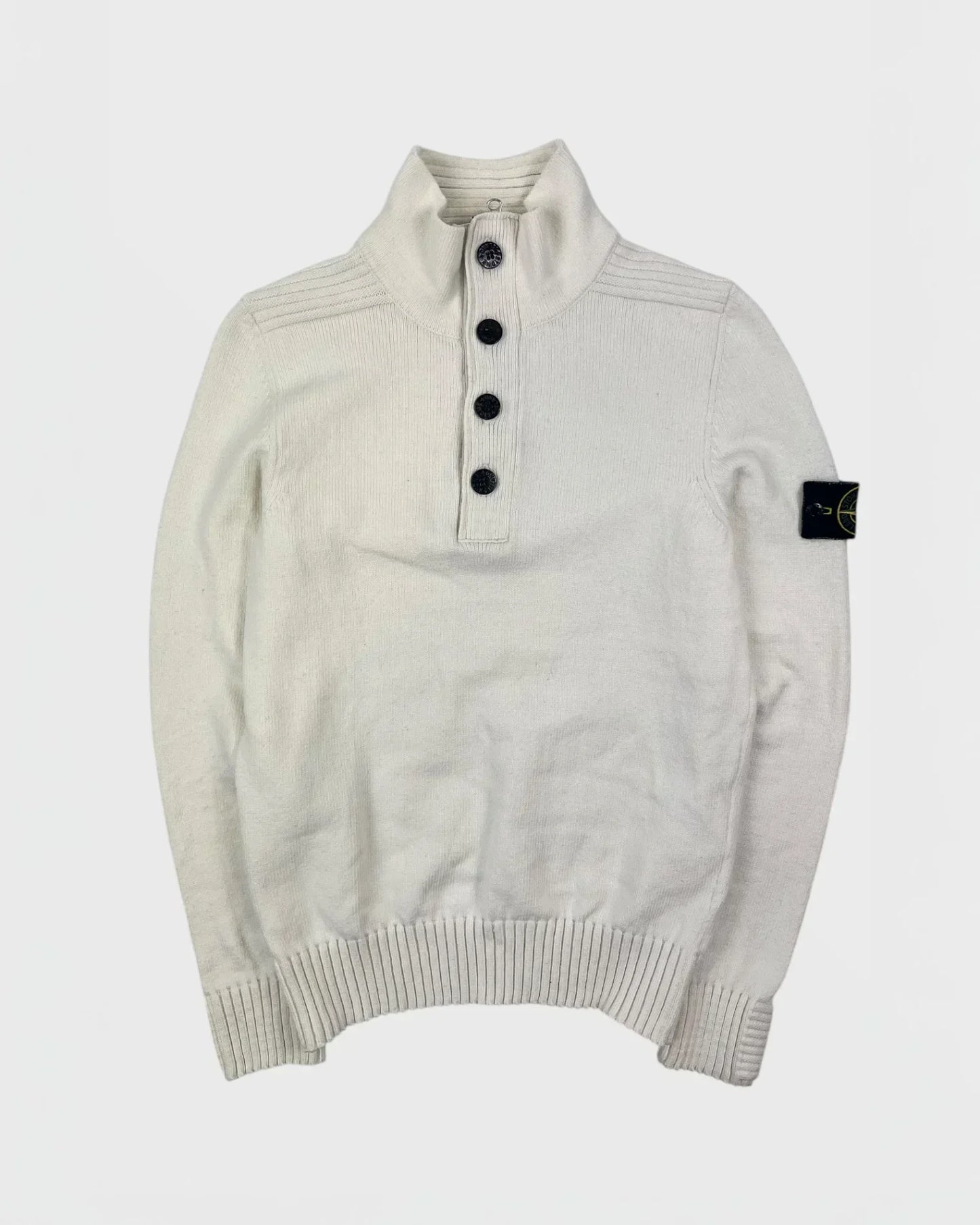 ST°NE ISLAND pull half zip - Blanc