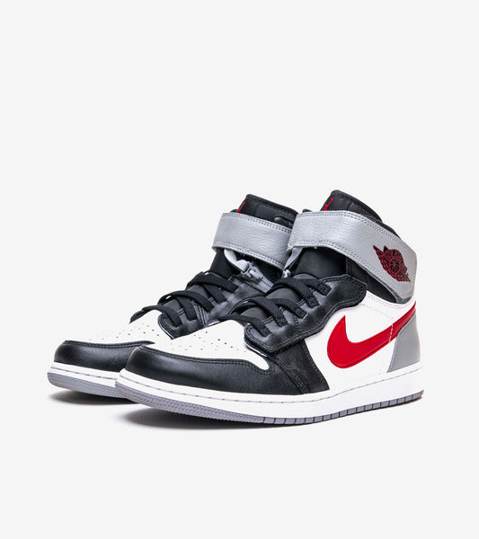 J°RDAN 1 High FlyEase Black Particle Grey Gym Red