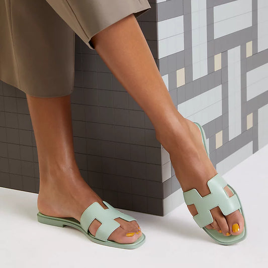 HERM°S - Claquettes Vert d'eau