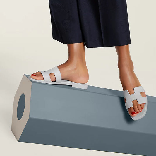 HERM°S - Claquettes Bleu glacier