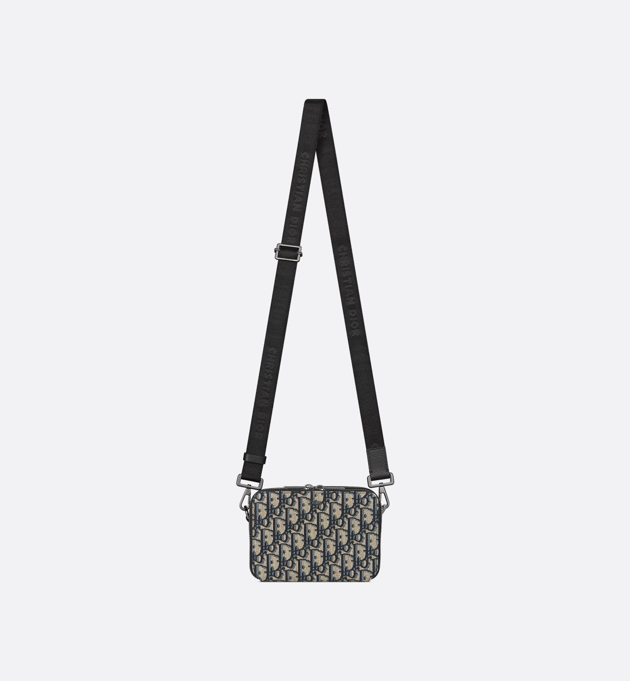 Pochette zippée à bandoulière Toile jacquard DI°R Oblique noir - #2