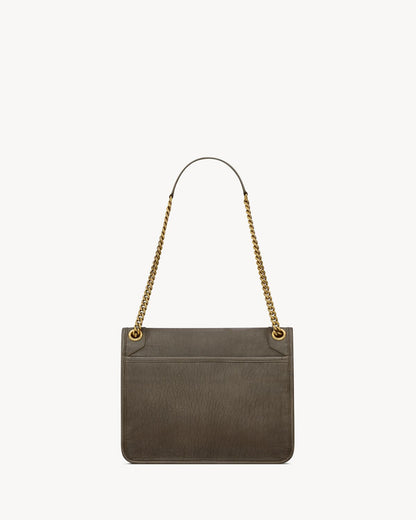 NIKI MEDIUM EN CUIR D’AGNEAU GRAINÉ - Y°SL