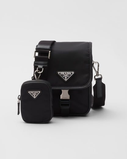 Sac porté épaule en Re-Nylon et cuir Saffiano - #6