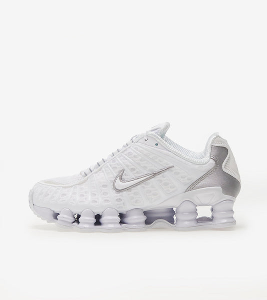 N°KE Shox TL White Metallic Silver Max Orange (Women's)