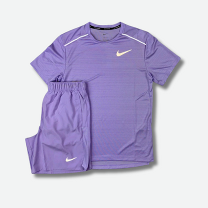 Ensemble short/t-shirt running Lila