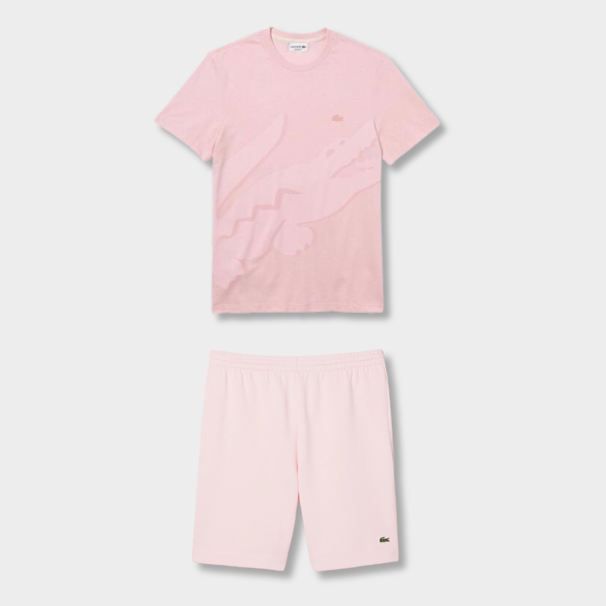 Ensemble short/t-shirt Lac*ste Rose