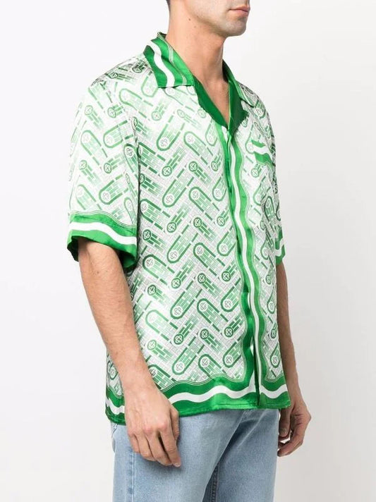 CASABL°NCA Ping Pong monogram-print shirt