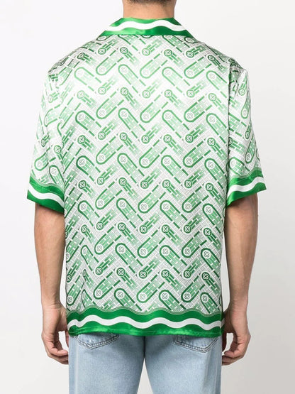 CASABL°NCA Ping Pong monogram-print shirt