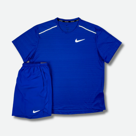 Ensemble short/t-shirt running Bleu