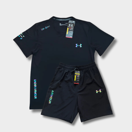 Ensemble short/t-shirt Under Fluo Noir