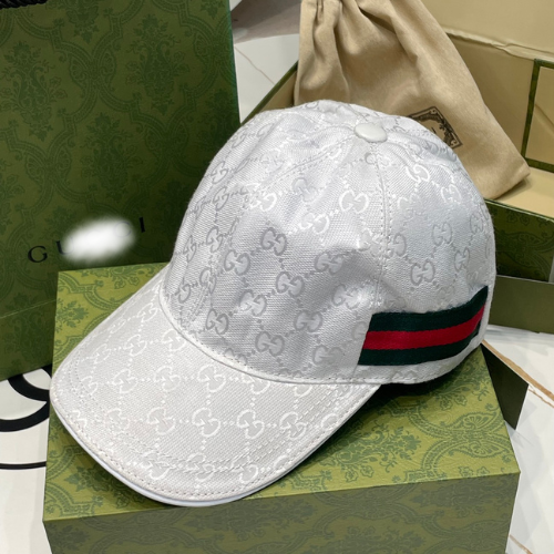 Casquette en toile Blanche GG avec bande Web