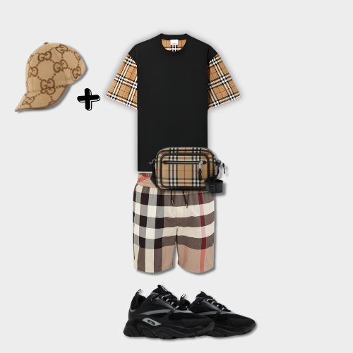 Outfit Burb°rry Noir + Casquette Offerte
