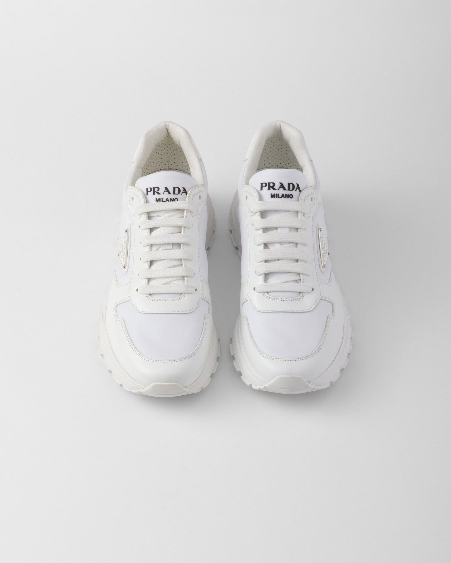 Basket PRDA Blanc en cuir brossé
