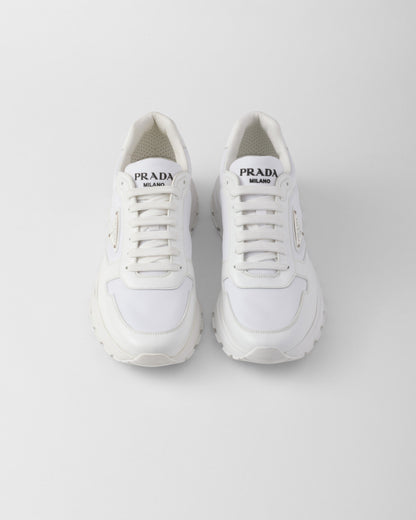Basket PRDA Blanc en cuir brossé