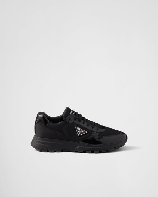Basket PRDA Noir en cuir brossé