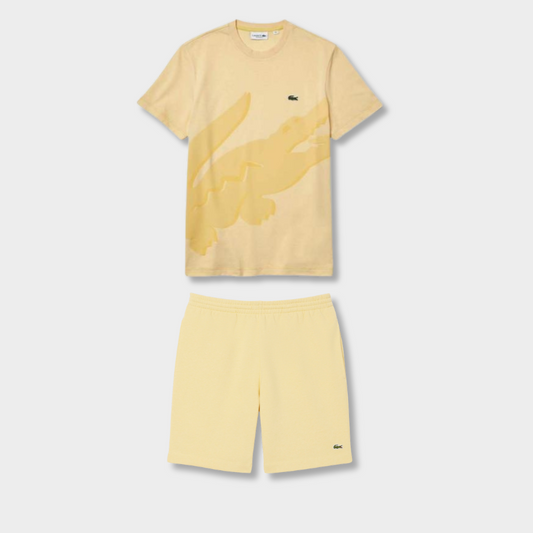 Ensemble short/t-shirt Lac*ste Jaune
