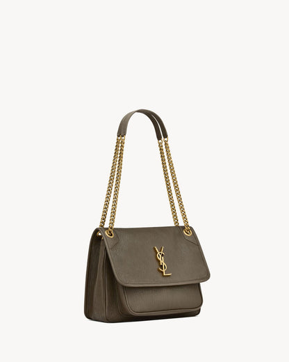 NIKI MEDIUM EN CUIR D’AGNEAU GRAINÉ - Y°SL