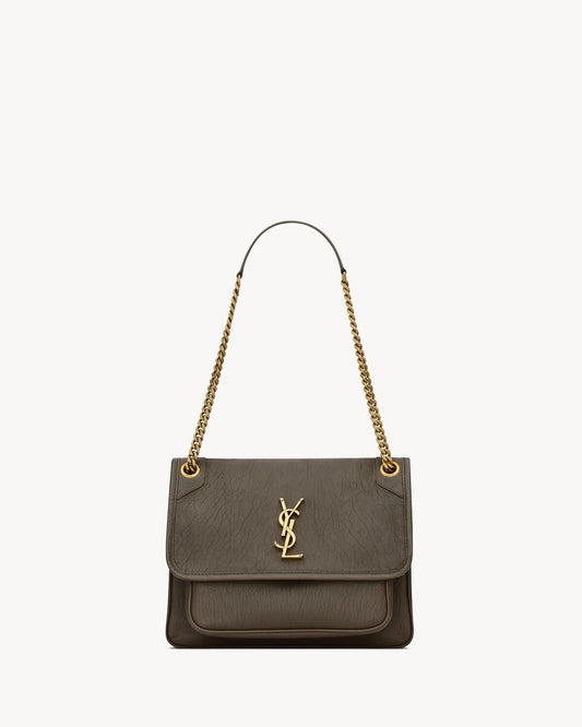 NIKI MEDIUM EN CUIR D’AGNEAU GRAINÉ - Y°SL