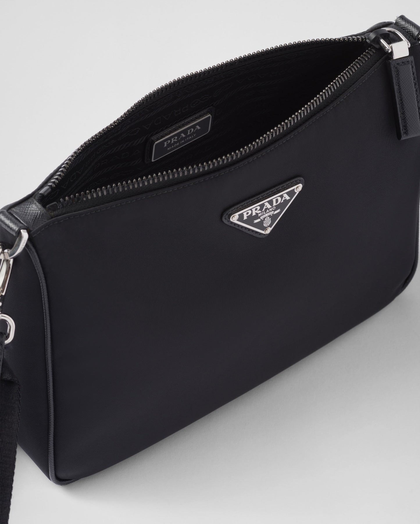 Sac porté épaule en Re-Nylon et cuir Saffiano - #1