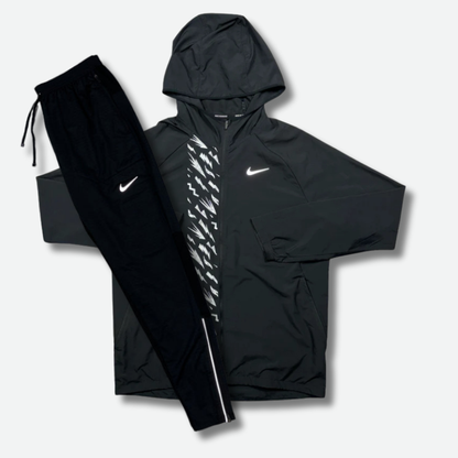 Ensemble survêtement running Noir et blanc