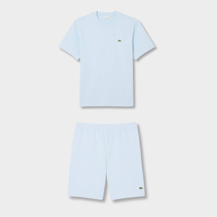 Ensemble short/t-shirt Lac*ste Bleu pâle