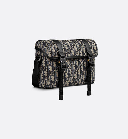 Sac Messenger à rabat DI°R Hit The Road Noir et Beige