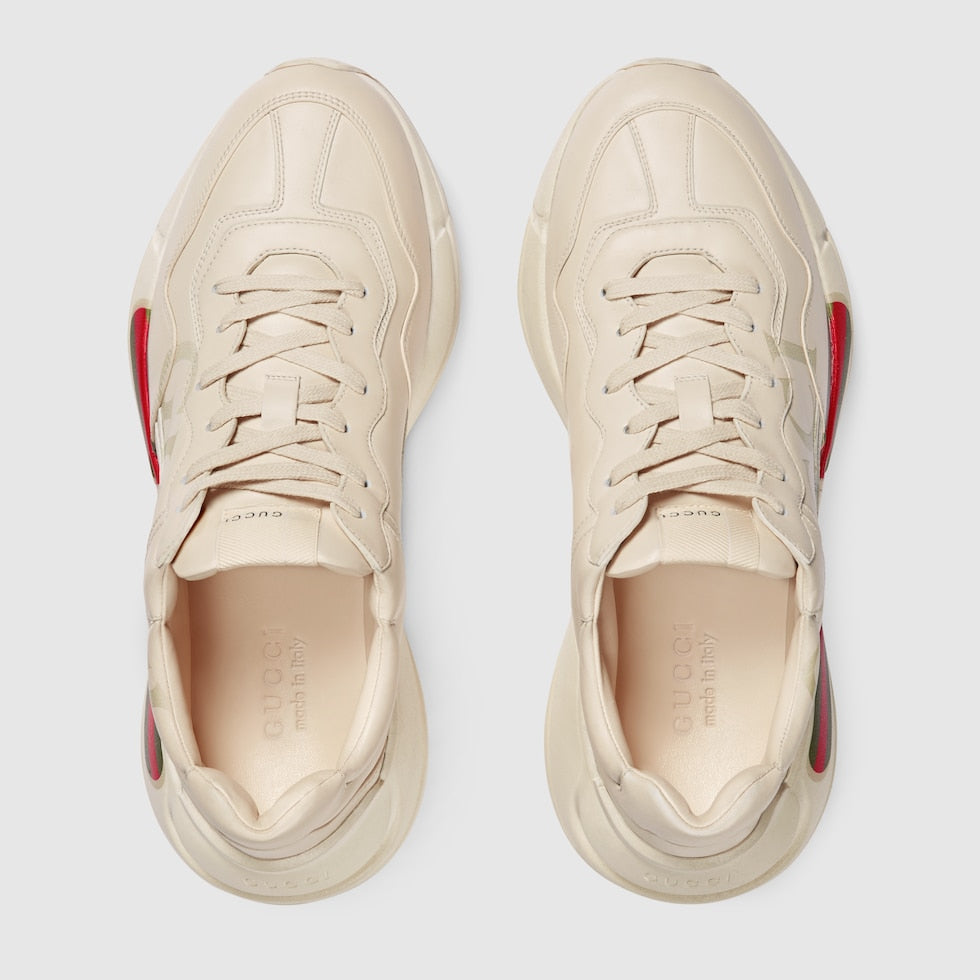 BASKETS EN CUIR RHYTON AVEC LOGO GUCC° POUR HOMME - #1
