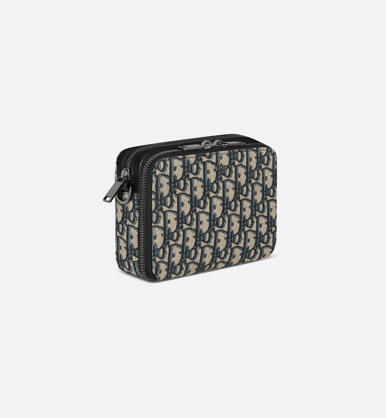 Pochette zippée à bandoulière Toile jacquard DI°R Oblique noir - #2