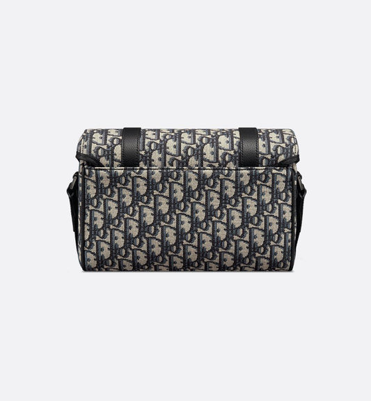 Sac Messenger à rabat DI°R Hit The Road Noir et Beige