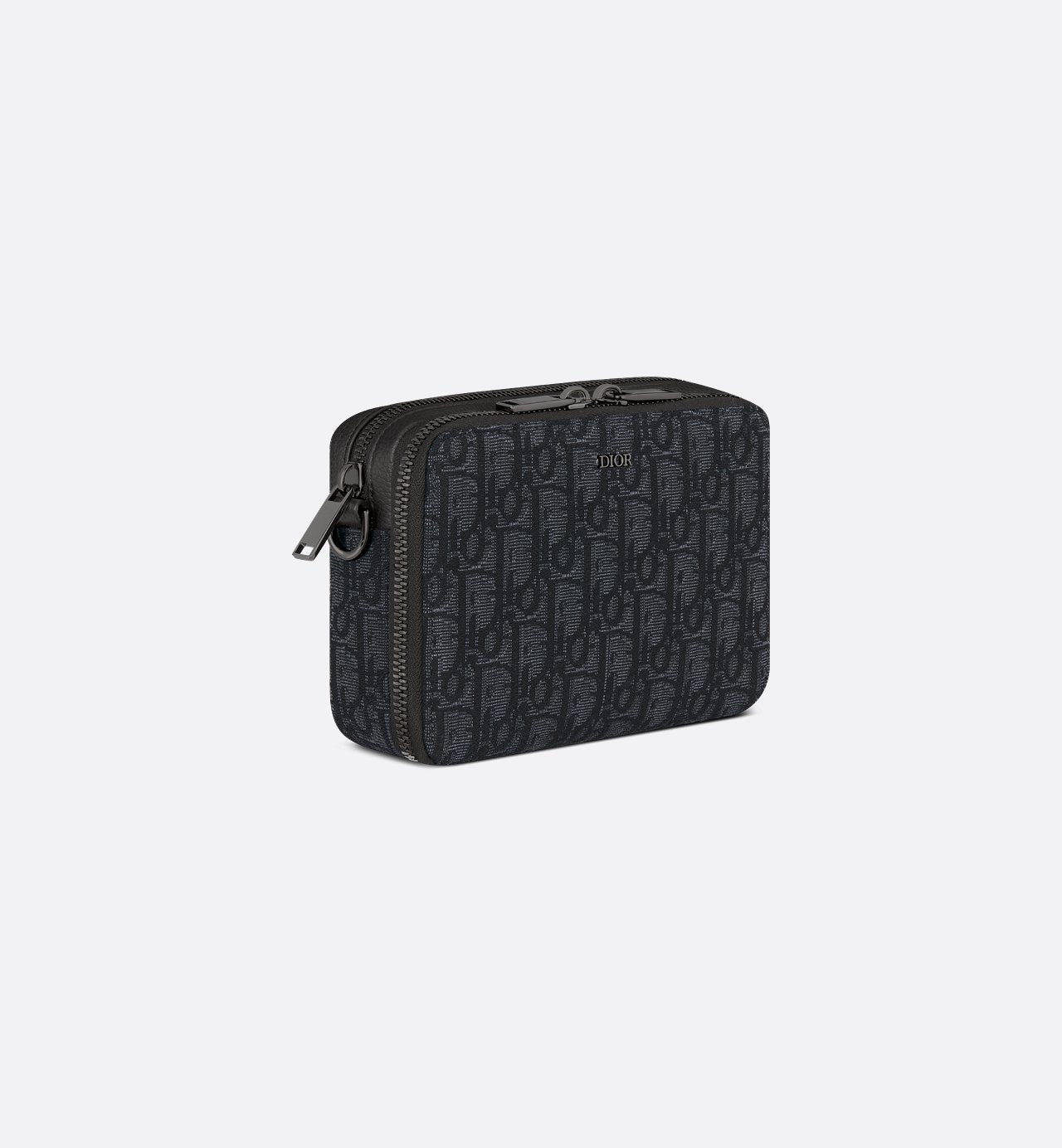 Pochette zippée à bandoulière
Toile jacquard DI°R Oblique noir - #1