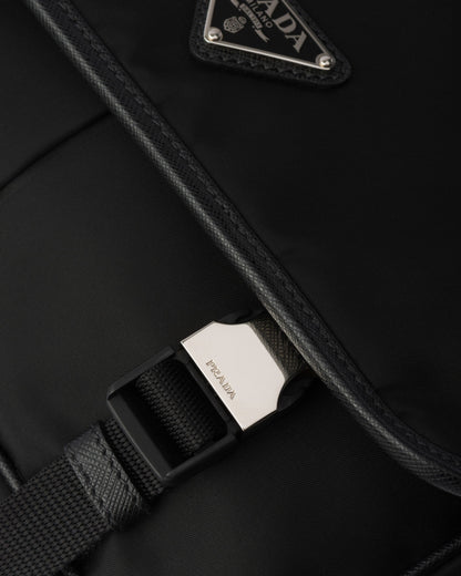 Sac porté épaule en Re-Nylon et cuir Saffiano - #12