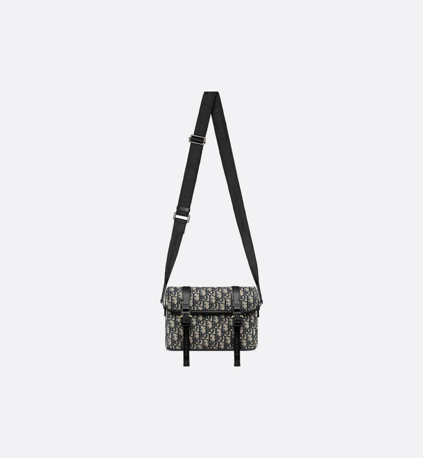 Sac Messenger à rabat DI°R Hit The Road Noir et Beige