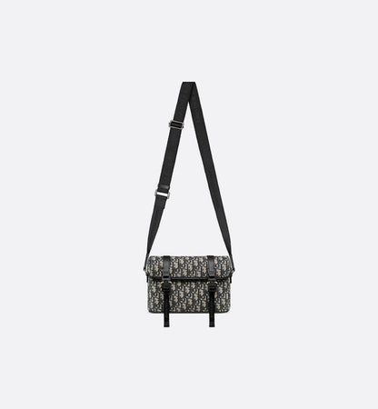 Sac Messenger à rabat DI°R Hit The Road Noir et Beige