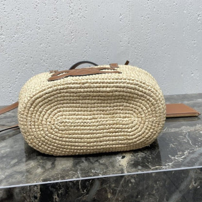 CEL°NE - Classic Panier petit modèle Souple Raphia et veau