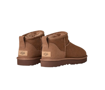 U°G Femme Botte Classic Ultra Mini Marron
