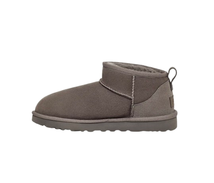 U°G Femme Botte Classic Ultra Mini Gris