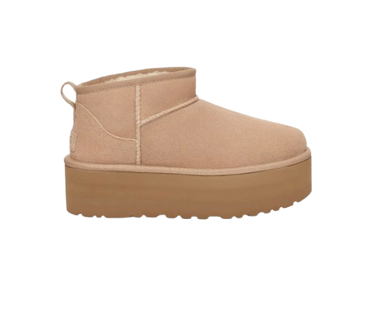 U°G Botte Classic Ultra Mini à plateforme Beige