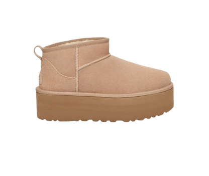 U°G Botte Classic Ultra Mini à plateforme Beige