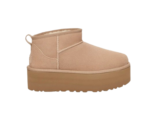 U°G Botte Classic Ultra Mini à plateforme Beige