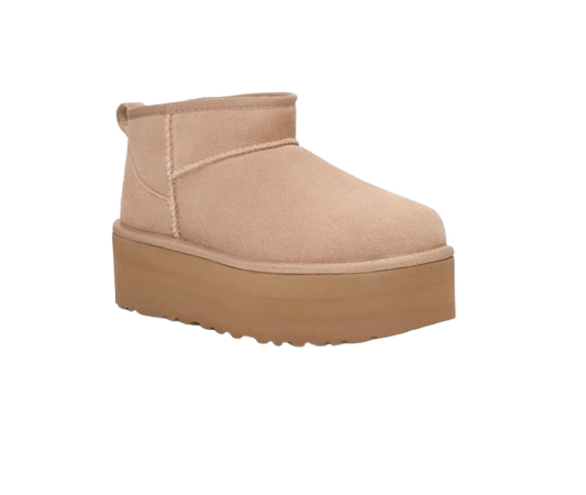 U°G Botte Classic Ultra Mini à plateforme Beige
