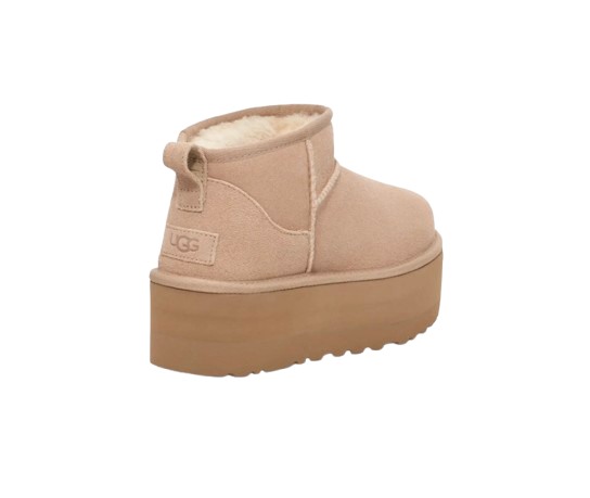 U°G Botte Classic Ultra Mini à plateforme Beige