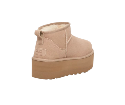 U°G Botte Classic Ultra Mini à plateforme Beige