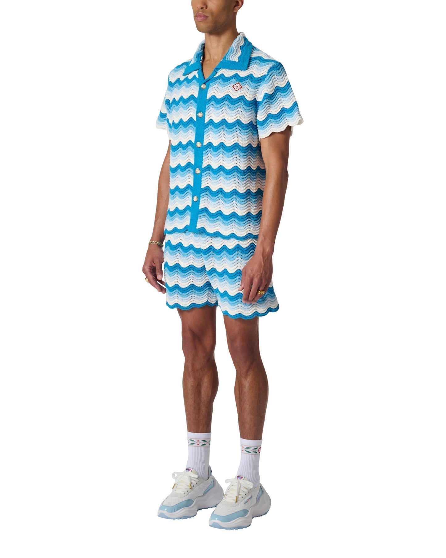 Wavy Gradient Crochet Shirt - CASABL°NCA (3)
